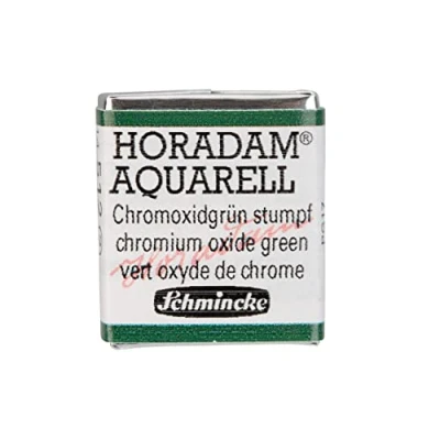Image of Schmincke HORADAM® AQUARELL Finest Artists&#039; Watercolour Paints, 512 Chromium Oxide Green, 14 044, 1/2 pan