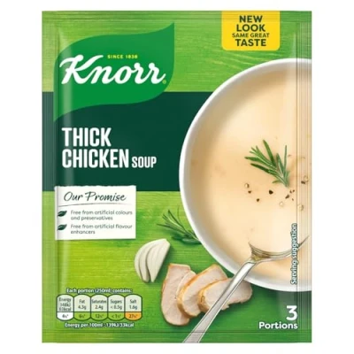 Image of Knorr Thick Chicken Soup Mix, 55g, Pack of 3, Irish Recipe