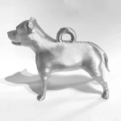 Image of Staffordshire Bull Terrier Dog Christmas Tree Bauble Decoration Ornament For Xmas Noel