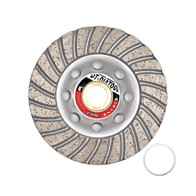 Image of DT DIATOOL Diamond Grinding Wheel 105mm for Concrete Masonry Hard Stone Premium Sintered Turbo Segmented Row Cup