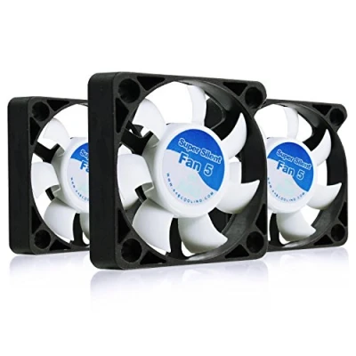 Image of AABCOOLING Super Silent Fan 5 and Efficient 50mm with 4 Anti vibration Pads Value Pack 3 Pieces, Airflow Fan, Computer 3D Printer Case 17.5 dB(A), 8.5 CFM, 3500 RPM
