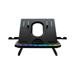 Image of Surefire Portus X1 Gaming Laptop Stand, Notebook Stand Height Adjustable with RGB Lighting, Holder for 10, 17.3 Inch Laptops, Tablet Riser Ventilation Desk