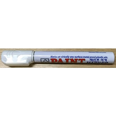 Image of Qty 12 Paint Marker Pen White Will Writes on Tyres Metal Plastic Wood Glass Porcelain Rubber Garden Labels Fast Drying, Waterproof Pigment Ink Xylene Free