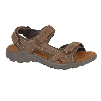 Image of Roamers M422B 11 Mens Leather Touch Fastening Sports Sandals size