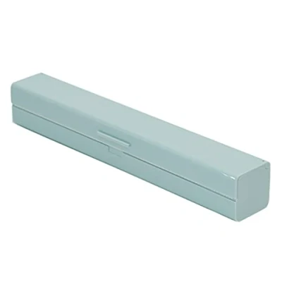 Image of Plastic Wrap Dispenser Kitchen Tools Cling Food with Cutter Film Storage Holder (Blue)