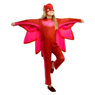 Image of Funidelia PJ Masks Owlette costumes 100% OFFICIAL for girl size 7 9 years Cartoons, Catboy, Owlette, Gekko Color: Red, costume accessory Fun your parties