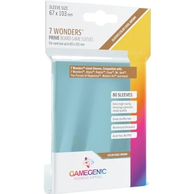 Image of Repos Production GG1044 Prime 7 Wonders Sleeves 67x103mm (80), Clear