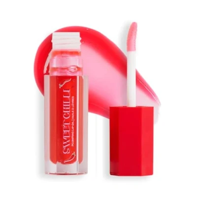 Image of I Heart Revolution, Sweet Chilli Lip Oil, Plumping Effect, Glossy Finish, Contains Vitamin E, Red, 4ml