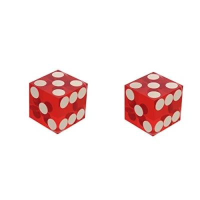 Image of Misc 2 x NEW PERFECT 19MM PRECISION CASINO DICE/CRAPS STUNNING (ONE PAIR) (RED)