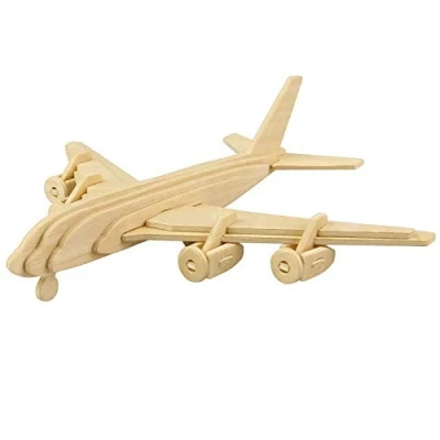 Image of Georgie Porgy 3D Wooden Puzzle Aircraft Model Woodcraft Construction kit Kids Toys age 5+ (JP270 35pcs)
