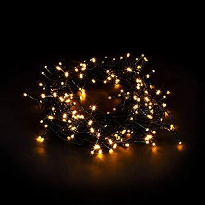 Image of Marco Paul 300 Warm White Christmas Battery Operated Fairy Lights with Timer Function 8 Lighting Modes Tree String Festive Indoor Outdoor Garden