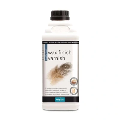 Image of Polyvine Wax Finish Varnish Dead Flat, 1 Litre