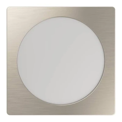 Image of Eglo Recessed LED Ceiling spot Fueva 6, Square Spotlight, lamp Made of Plastic in Silver and White, Warm White Cold 16.6 x cm