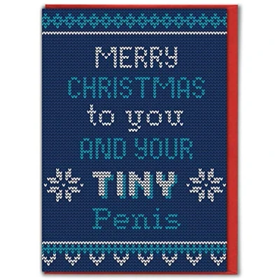 Image of Brainbox Candy Rude Christmas Cards Funny For Men Husband Card &#039;Tiny P...&#039; Perfect Banter Friends Mates Him Boyfriend Brother Partner