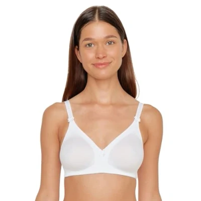 Image of Susa Women&#039;s 9763 Non Wired Bra, Opaque, White (White 003), 42B