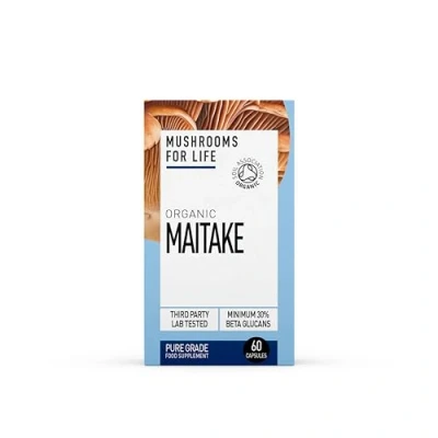 Image of Organic Maitake Supplement Mushroom Superfood Supplenmt Complex Pure Grade Extracts, No Bindes (60 Capsules)