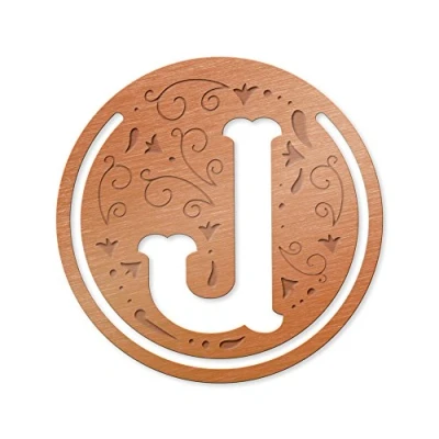 Image of Literary Letters Metal Bookmark Letter J