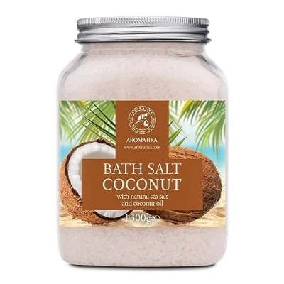 Image of Bath Sea Salt Coconut 1300g oil for Soak Natural Body Care Beauty Wellness Relaxation Aromatherapy Salts Exotic Scent