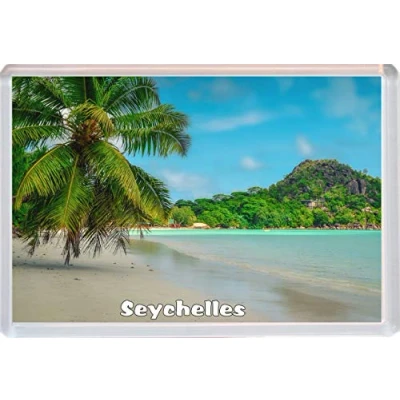 Image of Seychelles Fridge Magnet 96 x 67 mm Jumbo Size BBSM1834