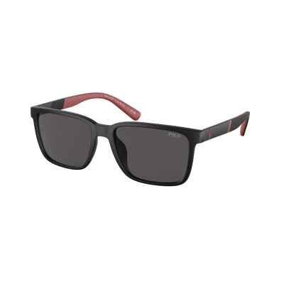 Image of Polo Ralph Lauren Sunglasses, Men&#039;s, Size: 55, Matte black/dark grey