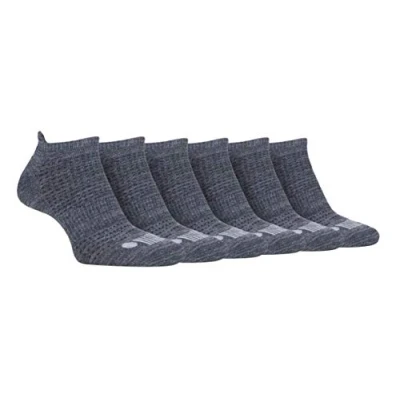 Image of Jeep 6 Pairs Mens Cushioned Sport Ankle Socks For Outdoor Activties including Running Tennis Gym Athletics (6 11, Charcoal/Grey)