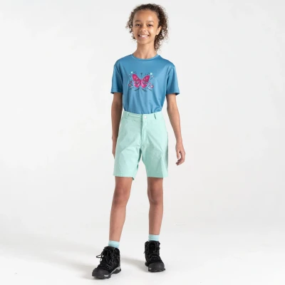 Image of Dare 2b Quick Drying Kids Green Reprise II Lightweight Shorts, Size: 11 12