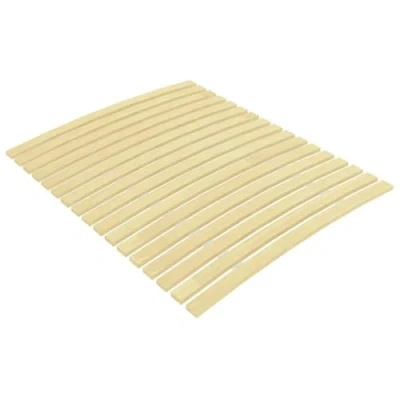 Image of vidaXL Slatted Bed Base with 17 Slats Home Indoor Bedroom Accessory Wooden Foldable Frame Roll Curve Furniture 100x200 cm
