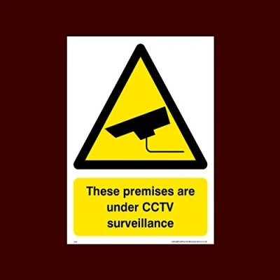 Image of These Premises are under CCTV surveillance Plastic Sign with 4 Pre Drilled Holes (S19) CCTV, Security, Warning, Alarmed, Surveillance, Camera, Dogs,