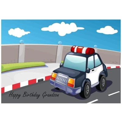 Image of Beebooh cards Police car Grandson birthday card