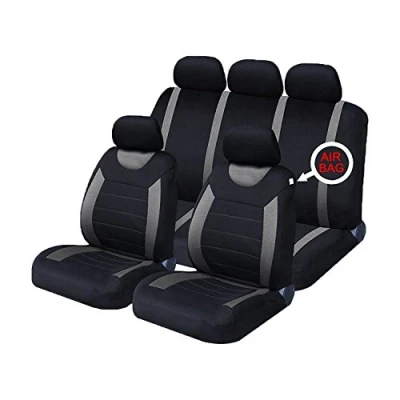 Image of Xtremeauto® Classic Car Seat Covers Set Front &amp; Rear complete with headrest (Grey)