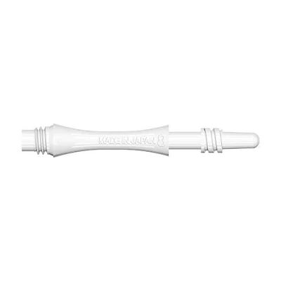 Image of 8 Flight White Spin Shafts Moulded System Medium 33mm