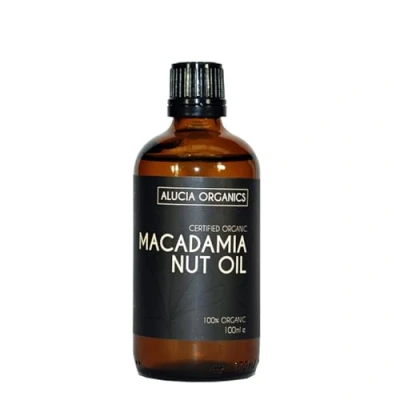 Image of Alucia Organics Certified Organic Macadamia Nut Oil 100ml Pure, Natural, Cold Pressed, Organic, Vegan, Cruelty Free, for Skin, Face, Body, Hair, Massage…