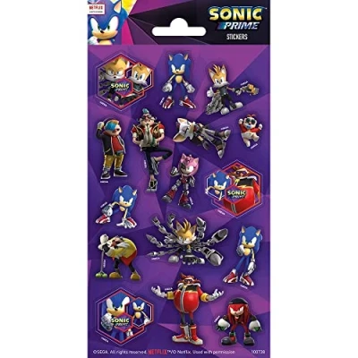 Image of Sonic Glitter Stickers Pack 10 x 20 cm