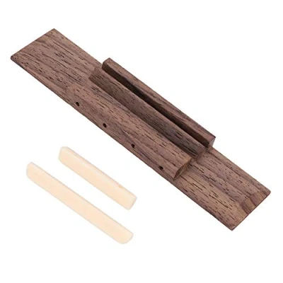 Image of Bnineteenteam Ukulele Bridge, 4 String Rosewood Saddle Bridge Nut for Replacement Kit Accessories Musical Instrument