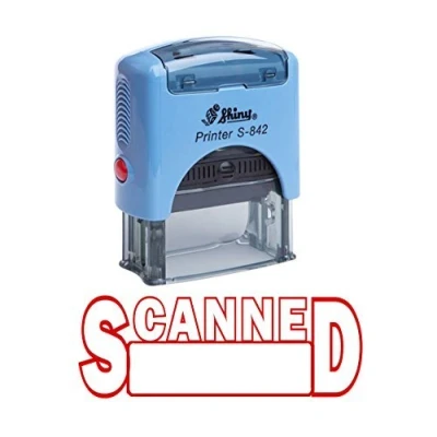 Image of Scanned Self Inking Rubber Stamp Office Stationary Custom Shiny