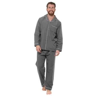 Image of Strong Souls Mens Traditional Pyjamas Charcoal Extra Large