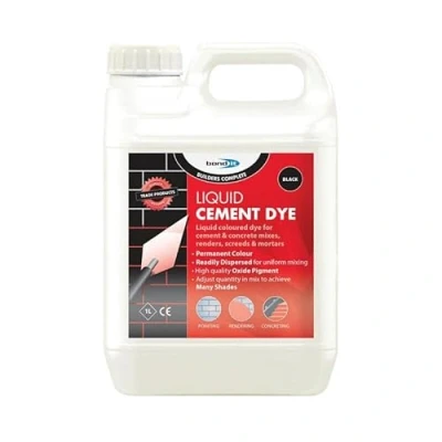 Image of ARA CHOICE Bond It 1L Liquid Cement Dye Pigment Mortar Tone Brick Colour Render Black &amp; Red colouring cements, mortars, concretes and renderings. (Red)