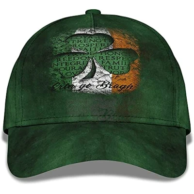 Image of 456 Sun Visor Hat Irish Erin Go Bragh Shamrock and Ireland Flag Baseball Cap Classic Sport Breathable Hats for Adult Boys Men