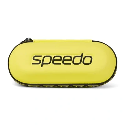 Image of Speedo Unisex Swimming Goggle Case Storage Protection, Safety Yellow, One Size