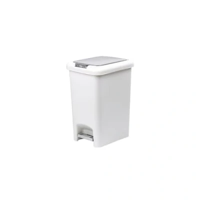 Image of Casa &amp; Fairmont Double Opening Pedal Bin (White Grey, 10 Liter)