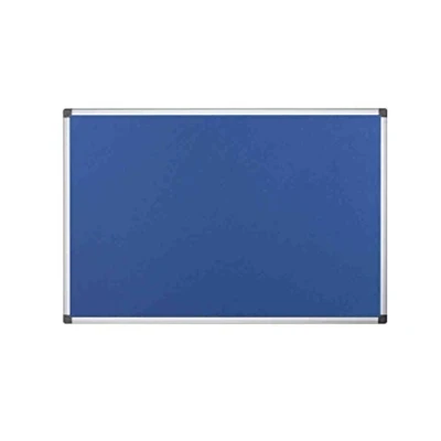 Image of Bi Office Notice Board Maya, Blue Felt, Aluminium Frame, 240 x 120 cm