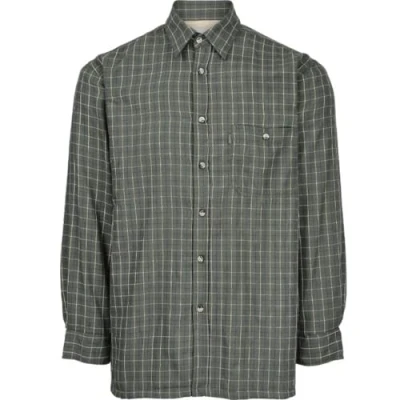 Image of Champion Mens Milton Country Fleece Lined Long Sleeve Shirt Green XL