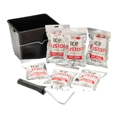 Image of ProDec Advance 15 pc Ice Fusion Mini Paint Roller Set, 12x Rollers, Frame &amp; 5 ltr Scuttle Ultra Smooth Finish with Emulsion Satin Paints on Interior Walls,Ceilings,Wood,Metal, 4&quot; Set