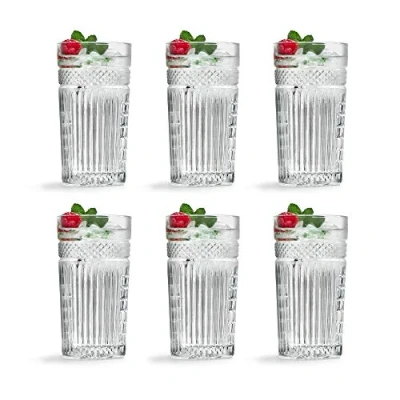 Image of Libbey Radiant Cooler Long Drink Glass 470 ml / 47 cl 6 pcs Vintage Design Dishwasher Safe