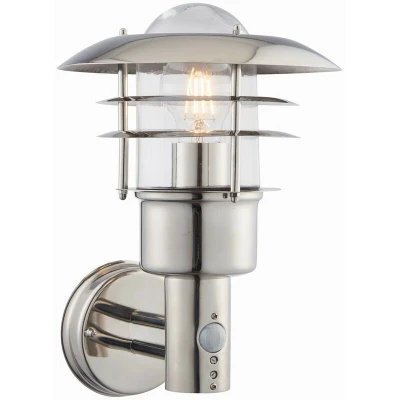 Image of Dexter 1 Light Outdoor Wall Polished Stainless Steel, Glass IP44, E27