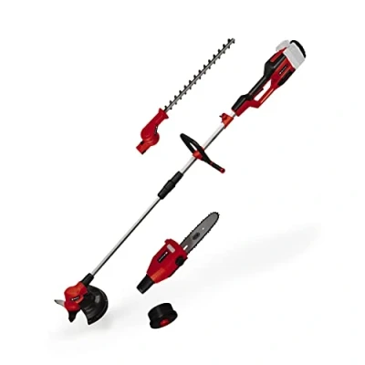 Image of Einhell Power X Change 36V Cordless Garden Multi Tool 4 in 1 Long Reach Hedge Trimmer, Chainsaw, Strimmer &amp; Brush Cutter GE LM 36/4in1 Brushless Pole Mounted (Battery Not Included)