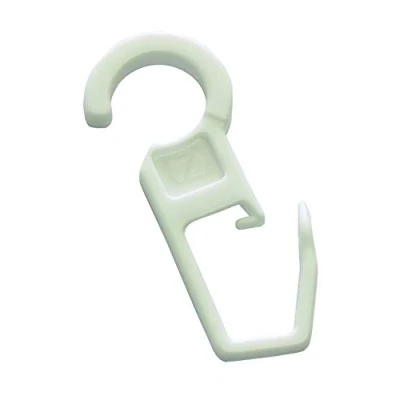 Image of GARDINIA Pencil Pleat Hooks For Curtain Rings, 10 Pack, Plastic, Transparent
