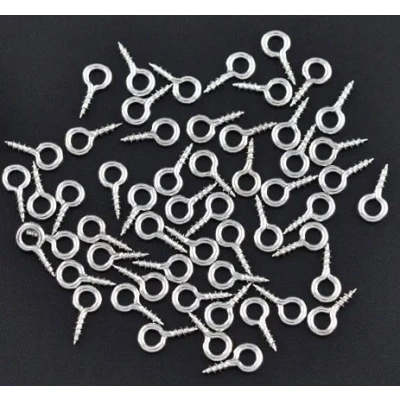 Image of CKB Ltd 1000x Wholesale Mini 8mm Screw Eyepins Hooks Eyelets Threaded Eye Pins Bails Peg