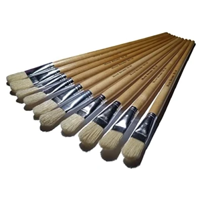Image of Major Brushes Hog Bristle Filbert Size 10 Pack of