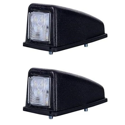 Image of 24/7Auto 2x LED White roof front corner marker lights 12V 24V E9 marked for truck lorry trailer bus